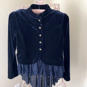 Joyfolie Velvet Button Jacket